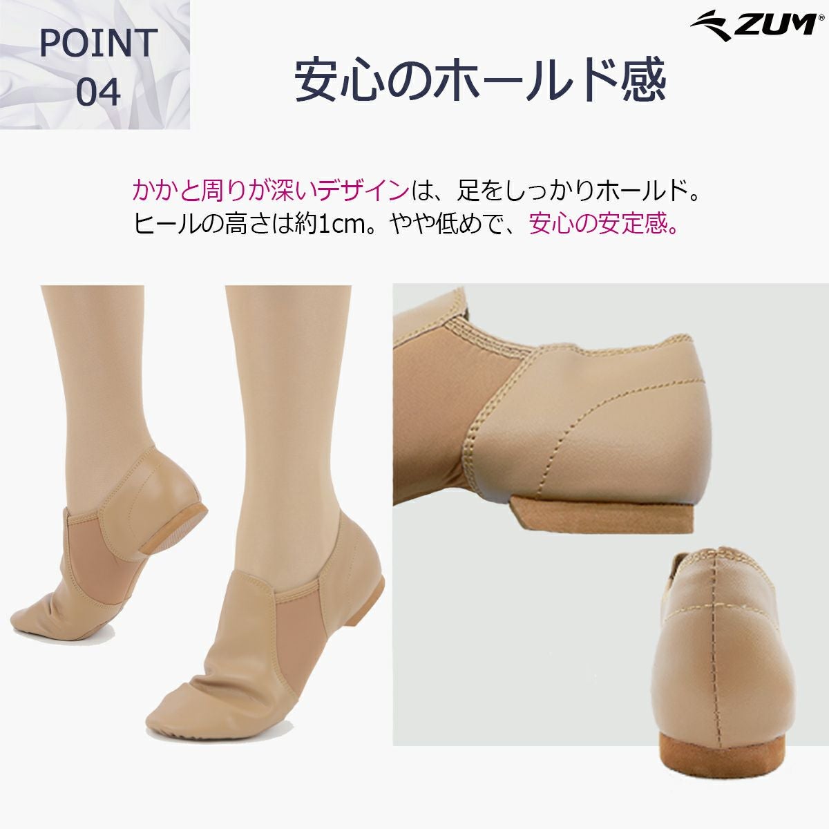 ジャズシューズ(合成皮革・ゴム底) ZEJ5-G | Dance-nets 公式