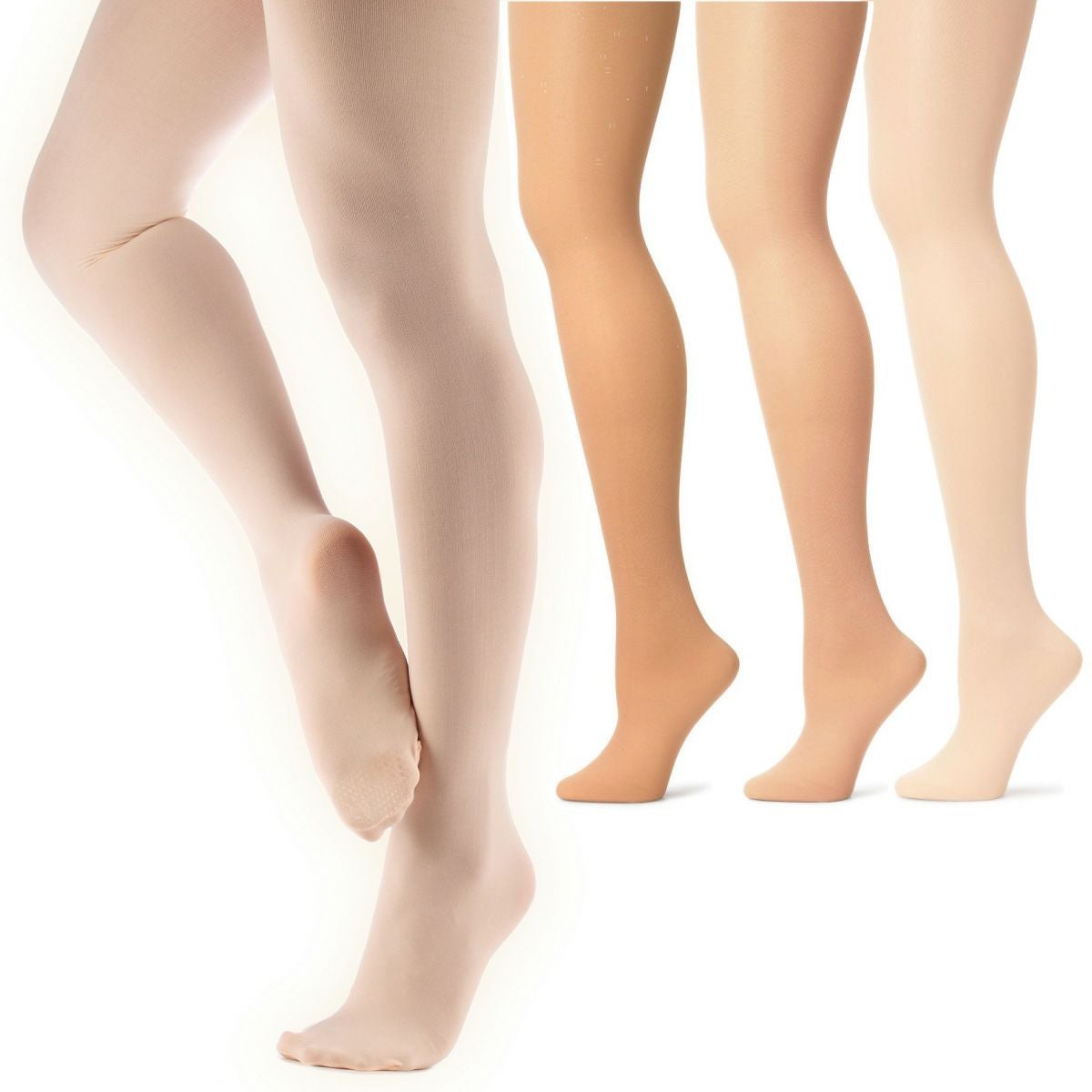 ■選べる2足セット■ダンスストッキング２足セット舞台用シルキー(光沢)・オールスルーノンスリップSETZD2011A-C